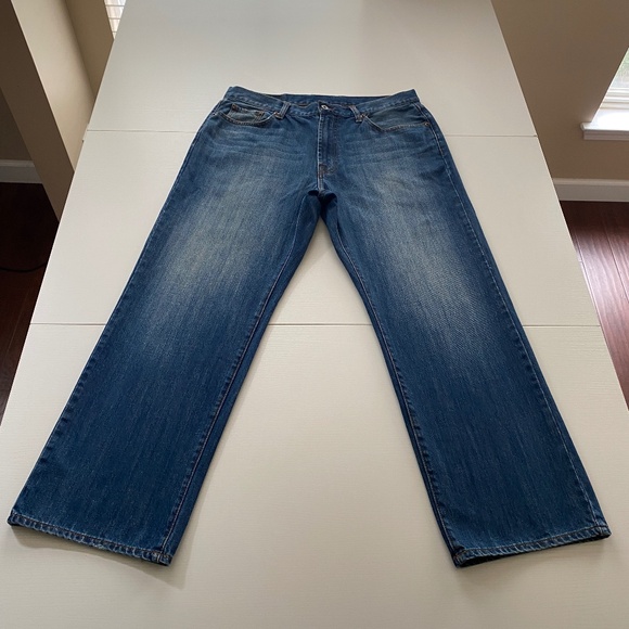 Lucky Brand Dungaress 181 Relaxed Straight Medium Wash Size 36x30 - Picture 2 of 15